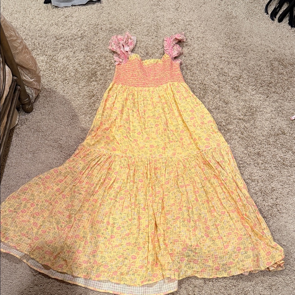 LoveShackFancy Yellow and Pink Maxi Dress - Picture 4 of 6